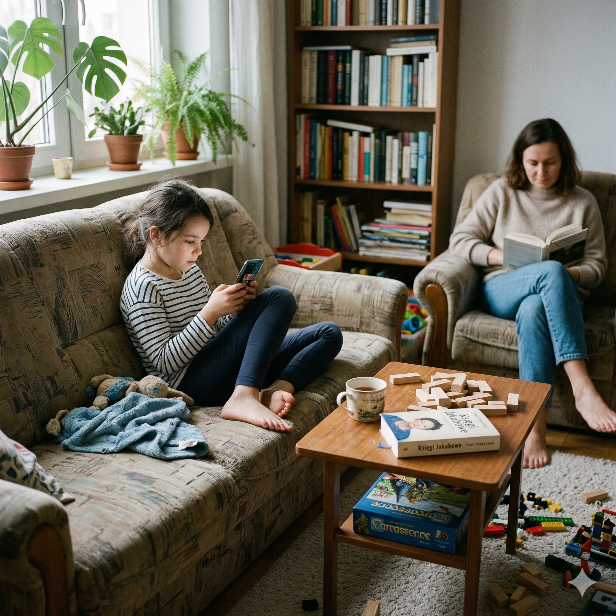 Dziecko w relacji z opiekunem podczas sesji terapeutycznej